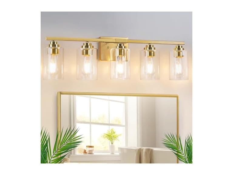VerRon 5-Light Gold Bathroom Light Fixtures, 31" - Image 1