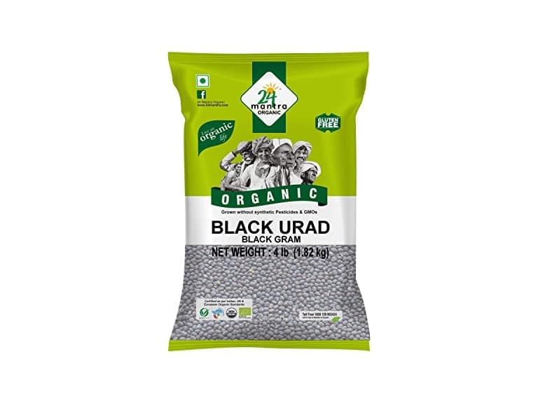 24 Mantra Organic Black Urad Whole 4lb - Image 1