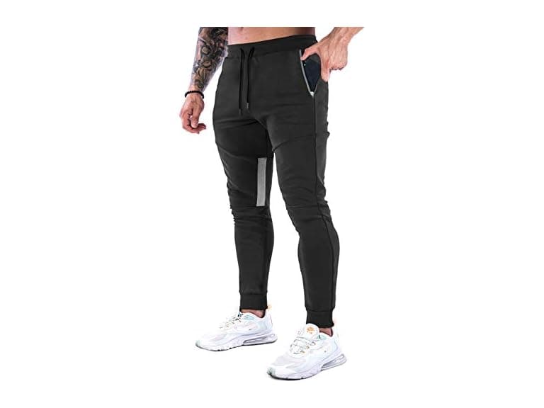 Gansanro Men (L) Joggers Sweatpants Slim Pants - Image 1