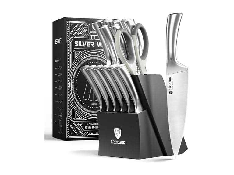 Brodark Kitchen Knives Set with Block - Image 1