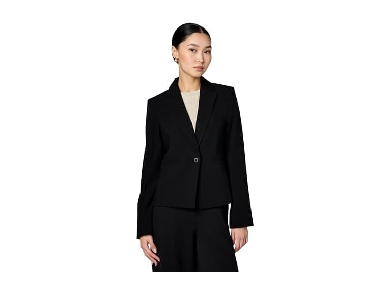 Halston Womens One Button Short Blazer - Image 1