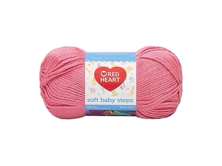 Red Heart Soft Baby Steps Yarn - Strawberry - Image 1