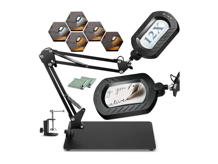 12X Square Magnifying Glass With Light - Image 1