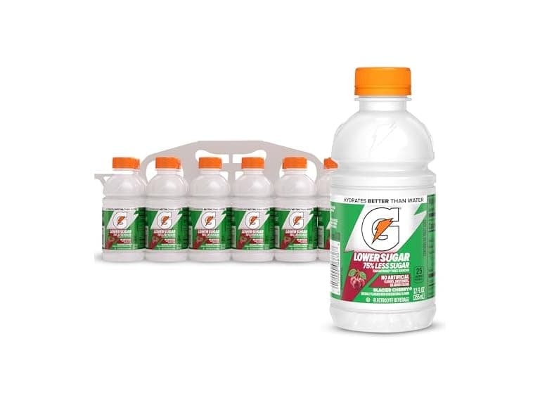 12PK Gatorade Lower Sugar Drink Glacier Cherry - Image 1