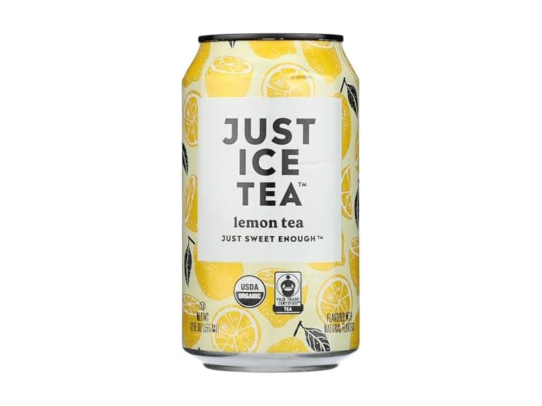 1CT Just Ice Tea Organic Lemon Tea Can, 12 oz - Image 1