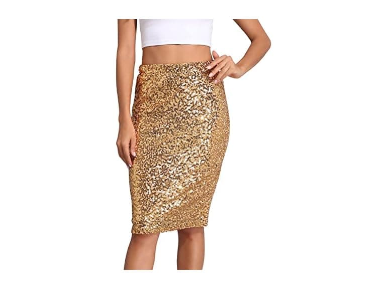 PrettyGuide Women (20-22) Sequin Skirt High Skirt - Image 1