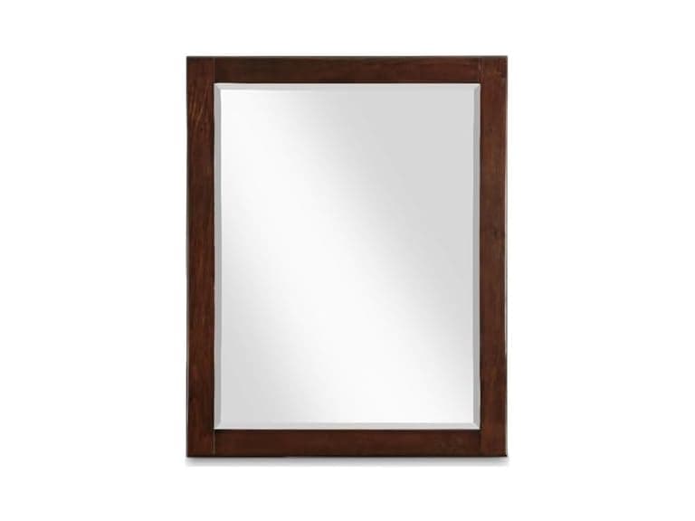 Maxine Brown Wood Veneer & Iron Mirror - Image 1