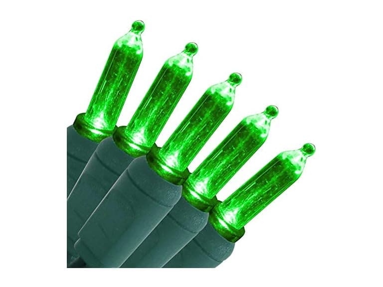 Sunnydaze Decor Smooth LED String Lights Green - Image 1