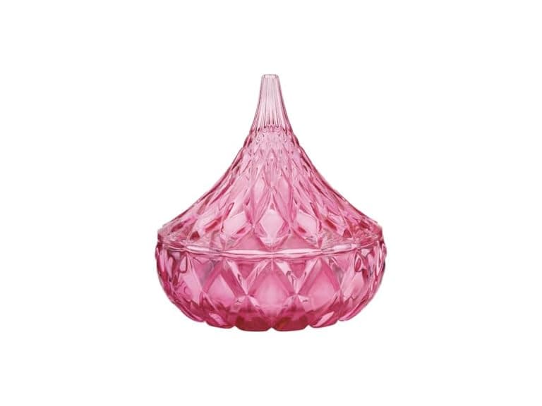 Godinger Glass Hershey Kiss Candy Servers,Hot Pink - Image 1
