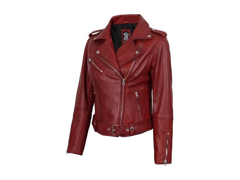 Blingsoul Women (XL) Asymmetrical Leather Jacket - Image 1