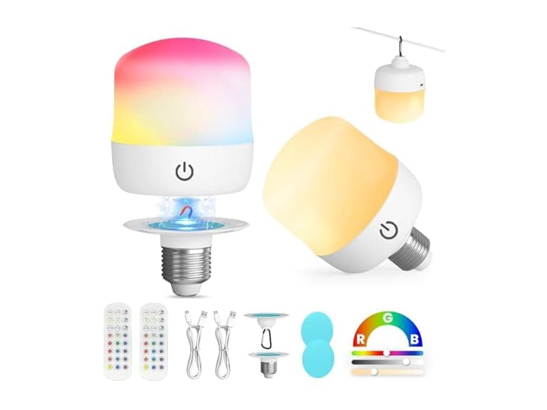 UNILAMP Rechargeable Light Bulbs 2Pk - Image 1