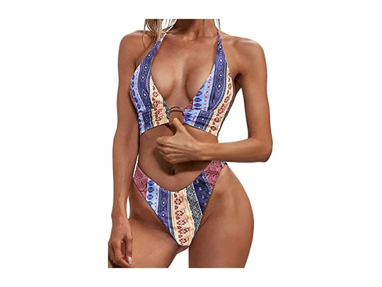 Zaful Girls (M) O Ring Halter Bikini Cut Swimsuits - Image 1