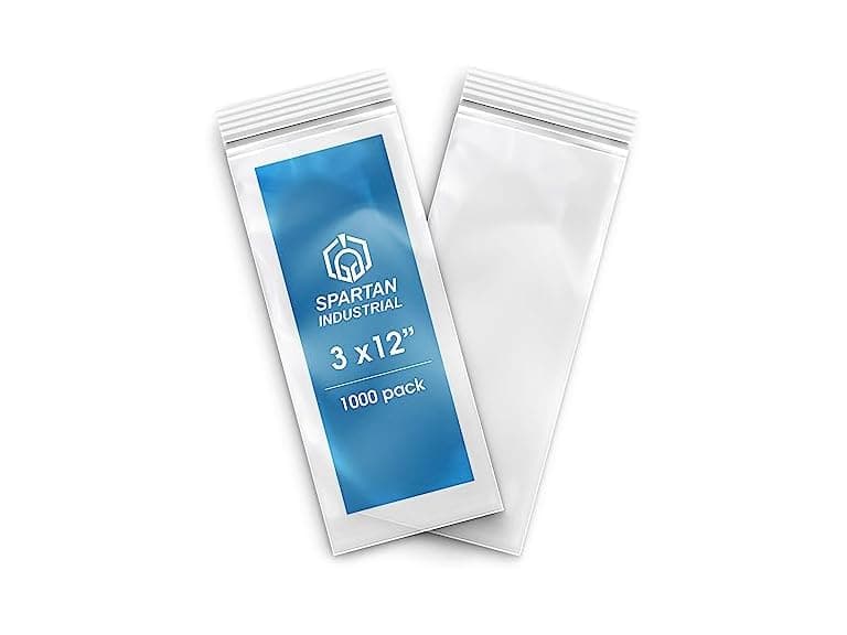 Resealable Clear Poly Bags 3x12 1000pk - Image 1