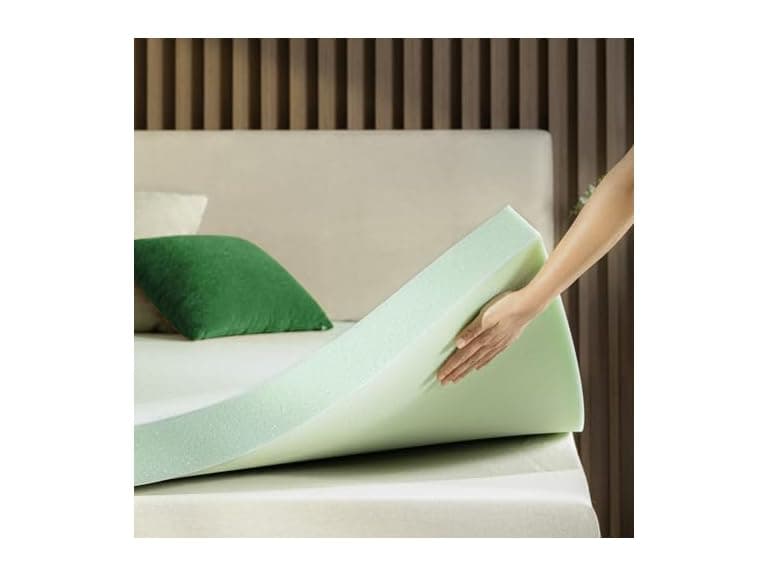 ZINUS 3in Green Tea Foam Topper King - Image 1