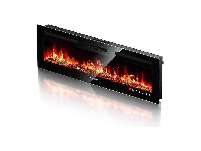 Electric Realistic Fireplace Heater 60In 750-1500W - Image 1