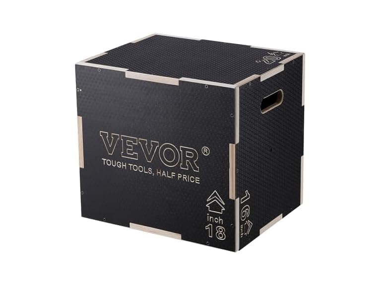 3 in 1 Plyometric Jump Box, 20/18/16 Inch Wooden - Image 1