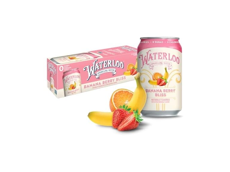 12PK Waterloo Sparkling Water, Banana Berry Bliss - Image 1