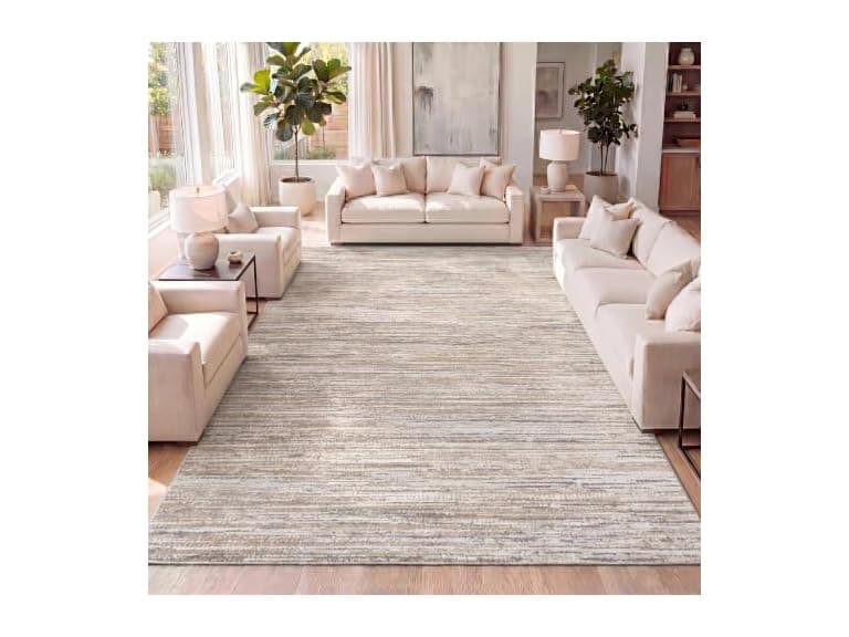 JONATHAN Y Loom Strie Rug 8x10 B/Gray - Image 1
