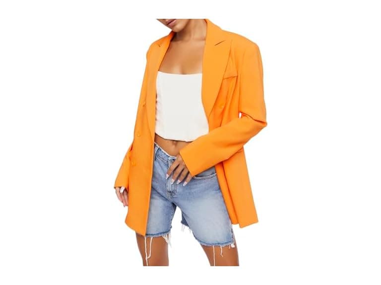 Forever 21 (S) Notched Double-Breasted Blazer - Image 1