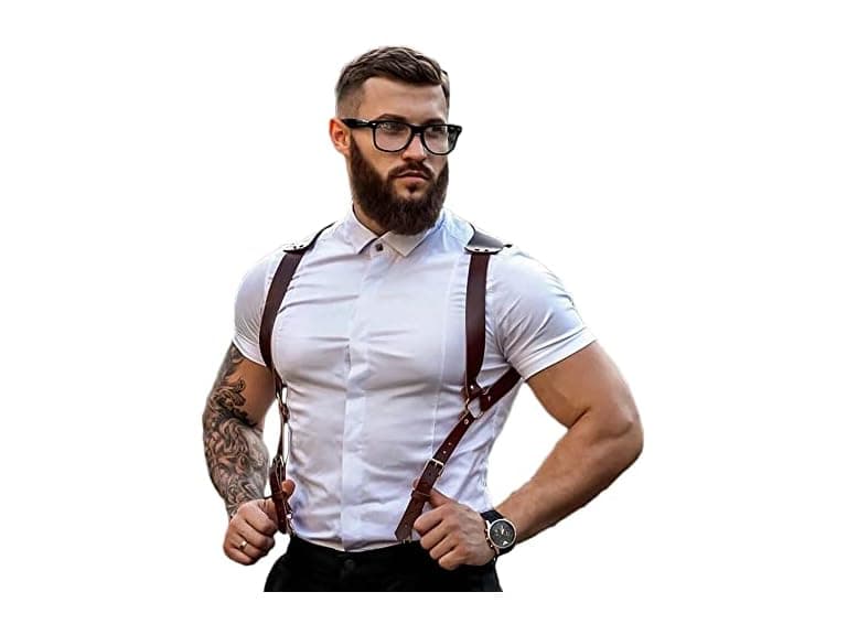 ALRICOL Men leather body belts Punk Adjustable - Image 1