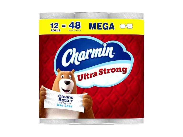 Charmin Ultra Strong Toilet Paper 12 Mega Rolls - Image 1