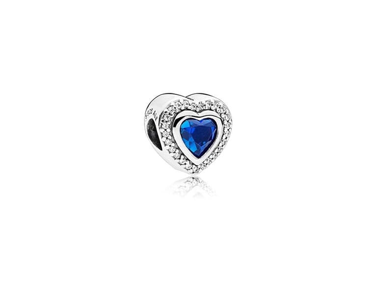 Pandora Sparkling Blue Heart Charm - Image 1