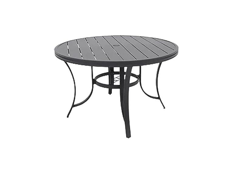 Four Seasons Courtyard Palermo Aluminum Slat Top Dining Table - Image 1
