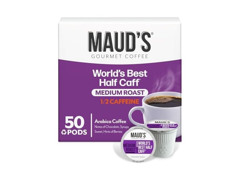 50CT Maud's Half Caff Coffee Pods, 50ct, Medium Roast - Image 1