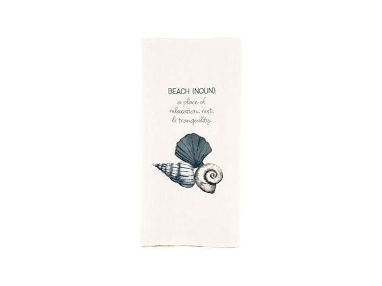 Mud Pie Watercolor Shell Towel (Beach) - Image 1