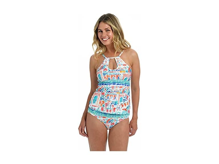 La Blanca Women (4) High Neck Keyhole Tankini Top - Image 1