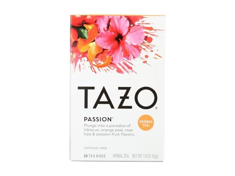 Tazo Passion Herbal Infusion Tea, Caffeine Free, 20-Ct - Image 1