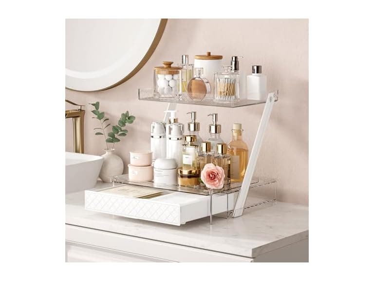 Pomohome 3-Tier Bathroom Countertop Makeup Organizer - Image 1