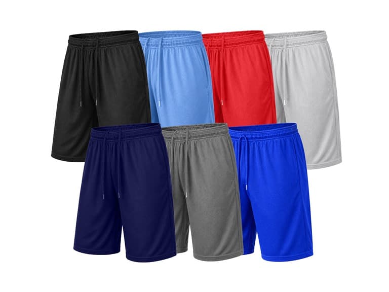 5Pk Asst Mens Active Mesh Shorts - Image 1