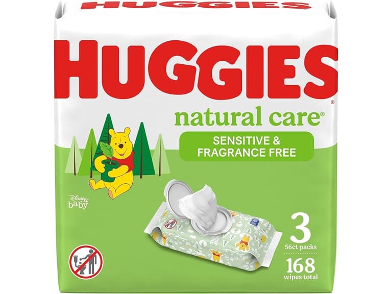 (3Pk) Huggies Natural Care Diaper Wipes, 56 Ct - Image 1