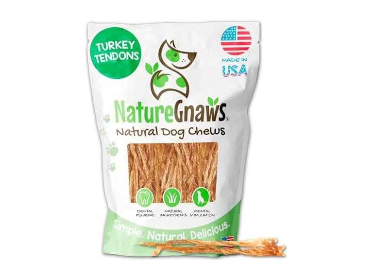 Nature Gnaws USA Turkey Tendons for Dogs 8 oz. - Image 1