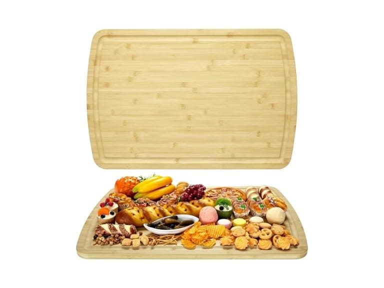 30" x 20" Extra Large Bamboo Cutting Board for Kitchen - Image 1