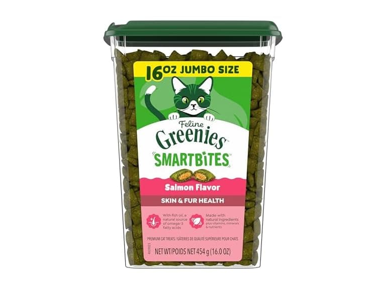 Greenies Cat Treats, Feline Smartbites, Skin & Fur Health - Image 1