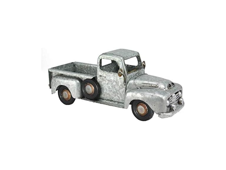 Antique Galvanized Farm Truck Planter - Image 1