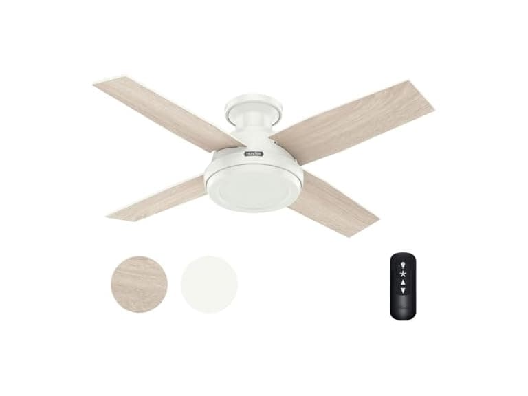 Hunter Fan 44" Fresh White w/ Remote - Image 1