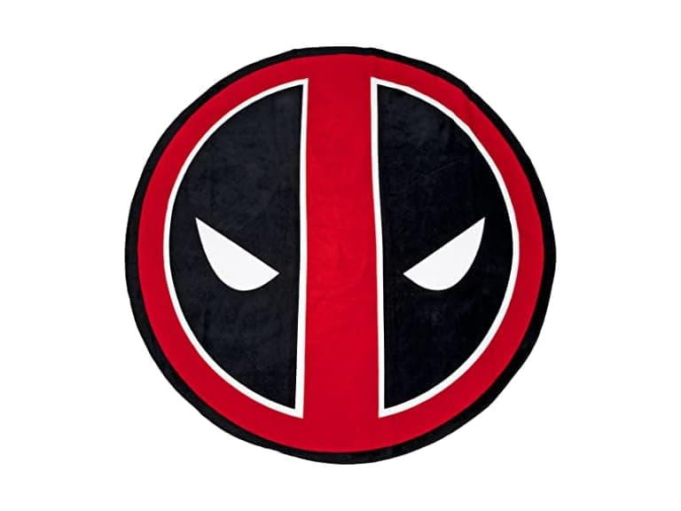 Deadpool Face Logo 50" Round Beach Towel - Image 1