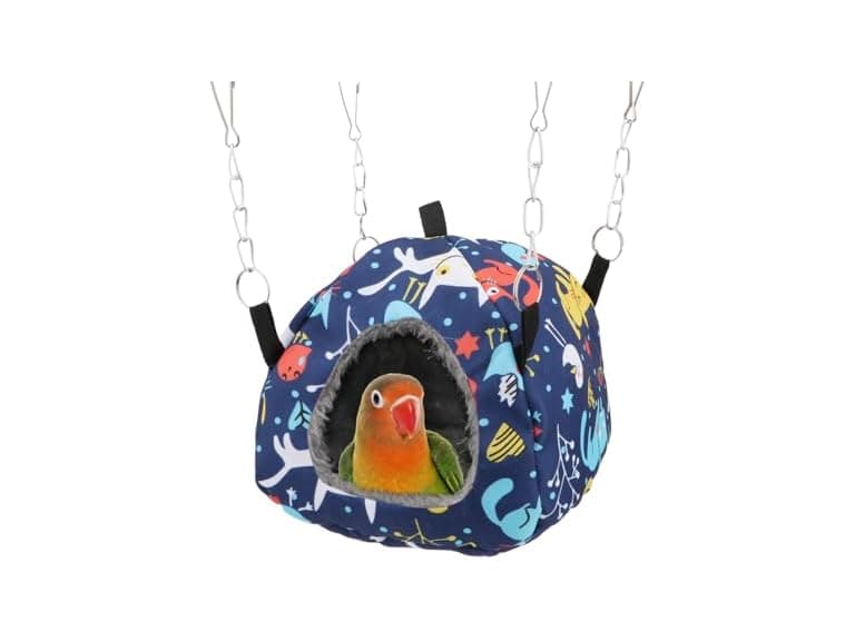 Wontee Bird Plush Hammock Parrot Hanging Snug - Image 1