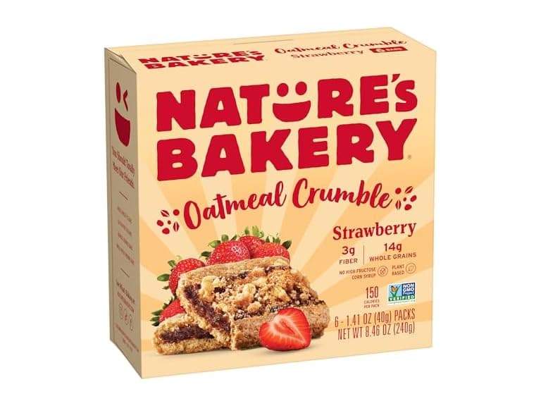 6CT Nature’s Bakery Oatmeal Crumble Bars, Strawaberry - Image 1
