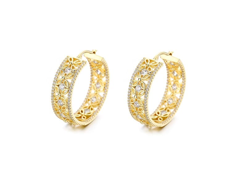 14K Gold Hoop Earrings - Image 1