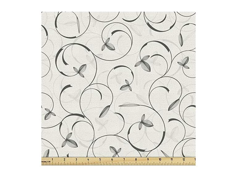 Lunarable Grey Fabric by The Yard - Image 1