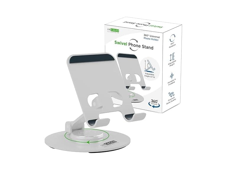Swivel Phone Stand Silver - Image 1