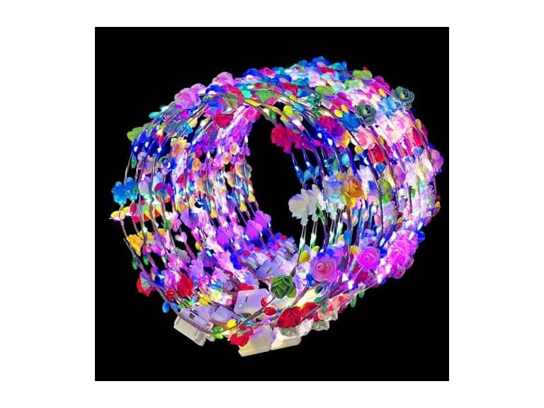 QSJQllo 50 Pcs LED Flower Crowns - Image 1