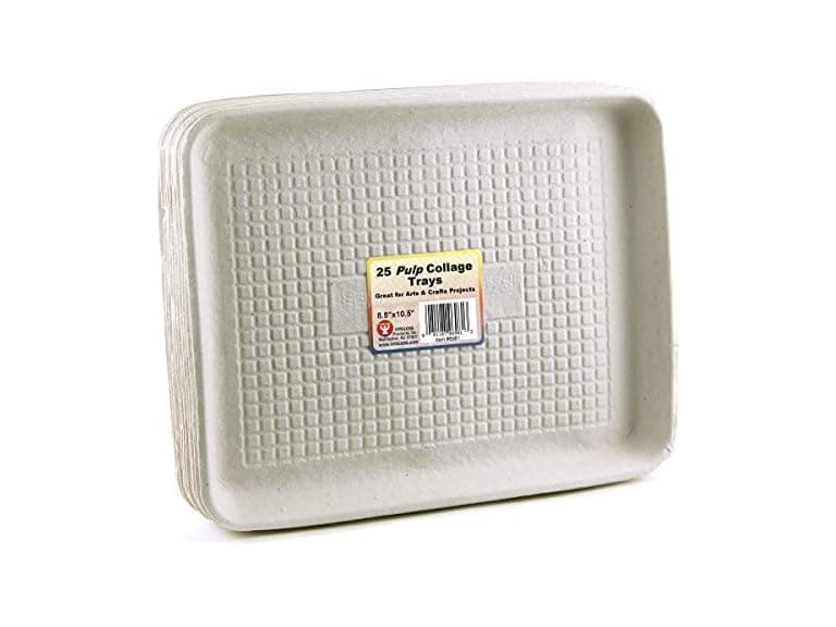 Hygloss Products Rectangle Pulp Trays 25 Pieces - Image 1