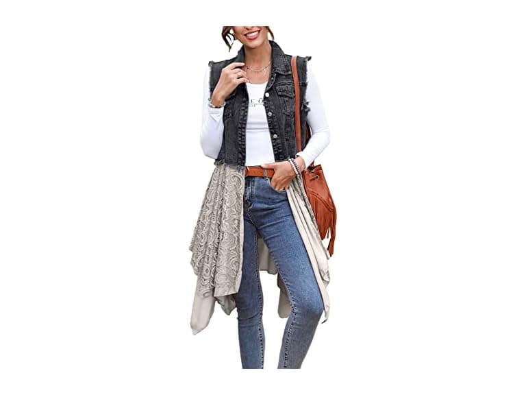 Kissonic Women Vest Draped Front Open Mid Jacket - Image 1