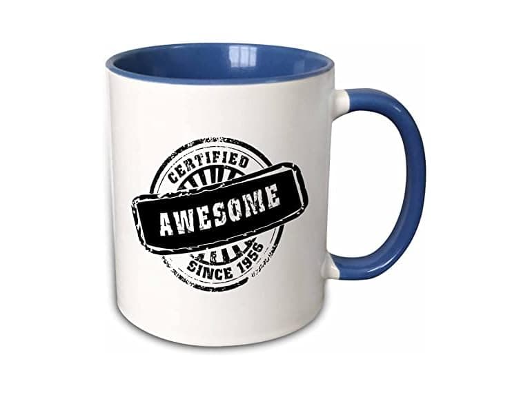 3dRose Certified Awesome since 1956 Mug - Image 1