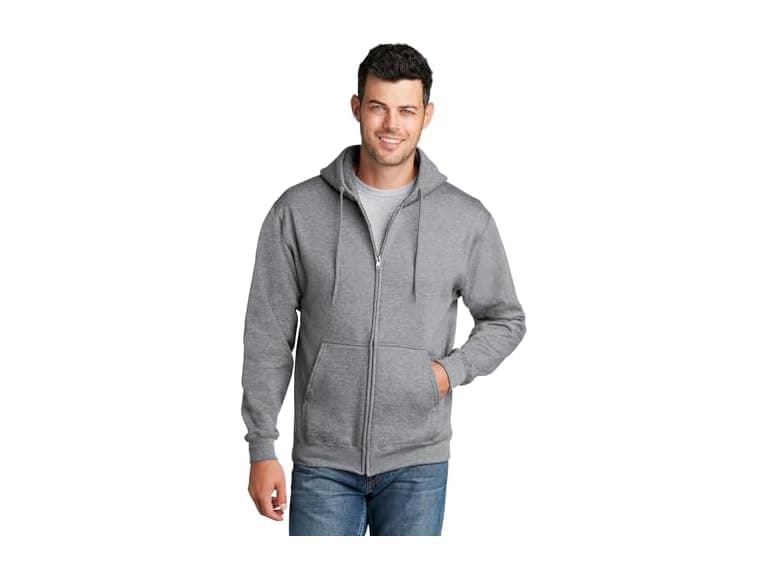 Port & Co Men (M) Core Fleece Full-zip Sweatshirt - Image 1